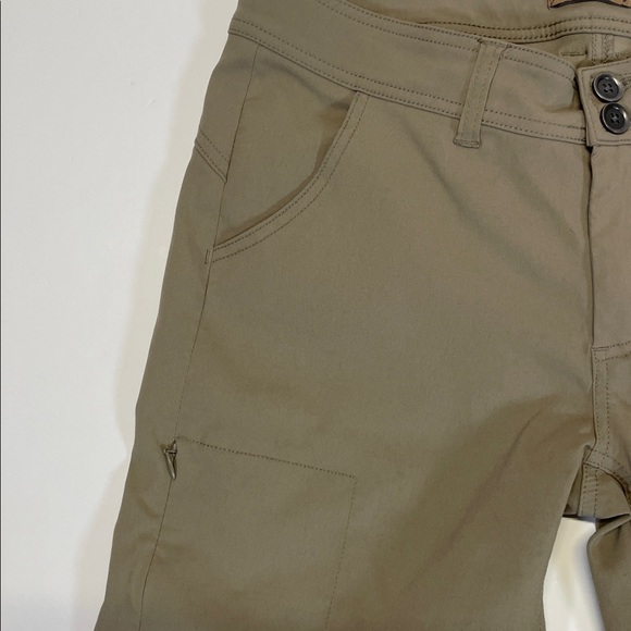 Prana Womens Khaki Hiking Shorts Size 8 Outdoor Utility Casual - Picture 3 of 11